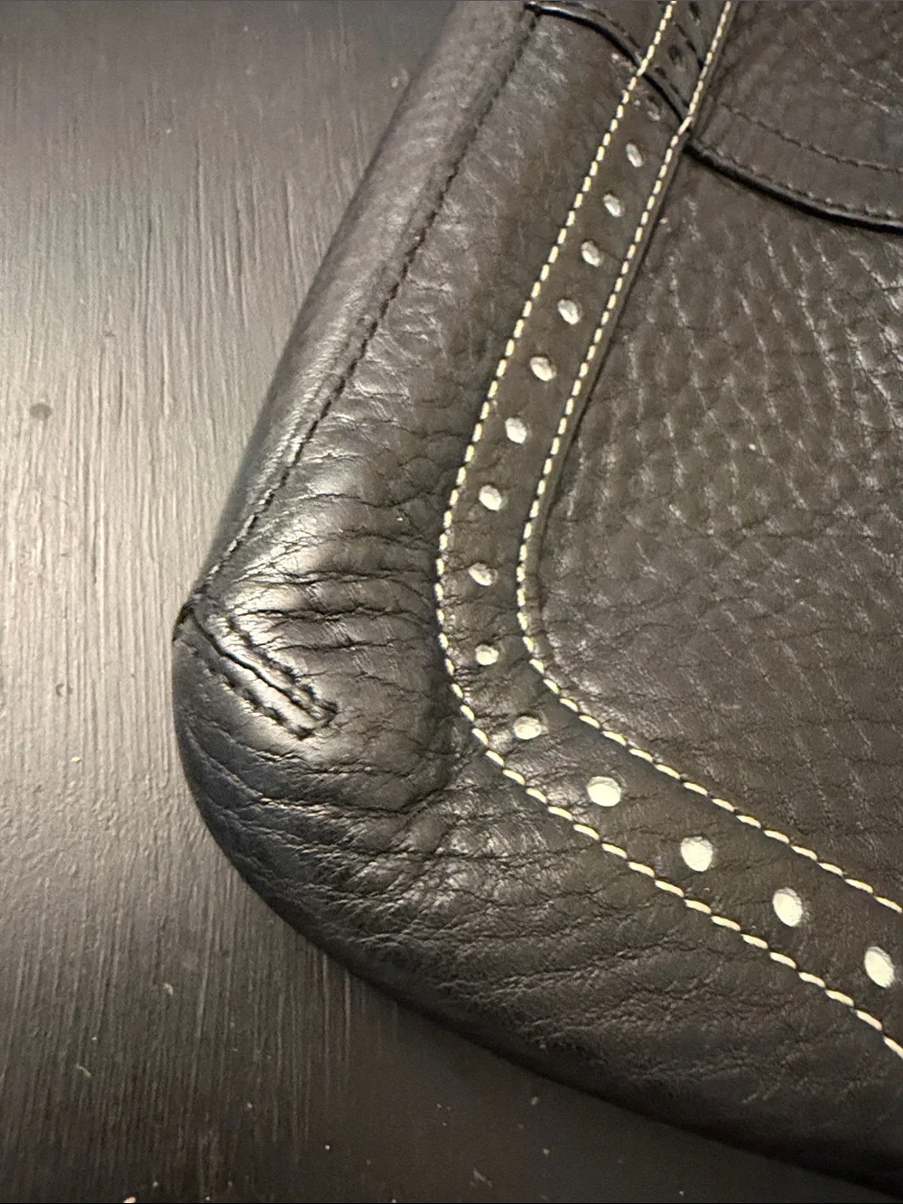 Coach Black Pebbled Leather Shoulder Hobo with Silver Hardware